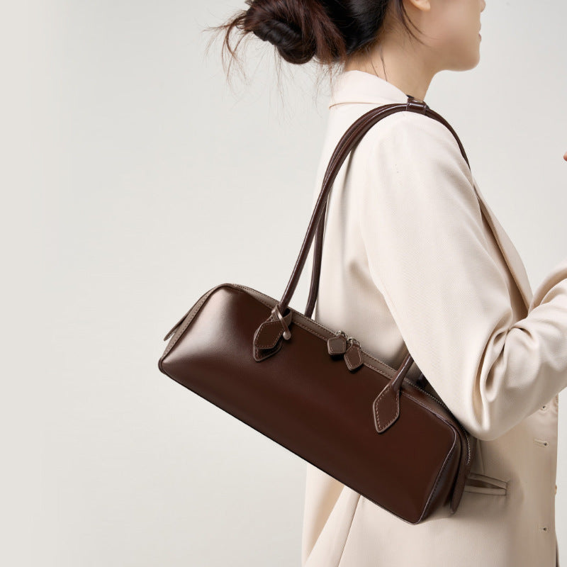 Chiara | Elongated Double-Zip Shoulder Bag