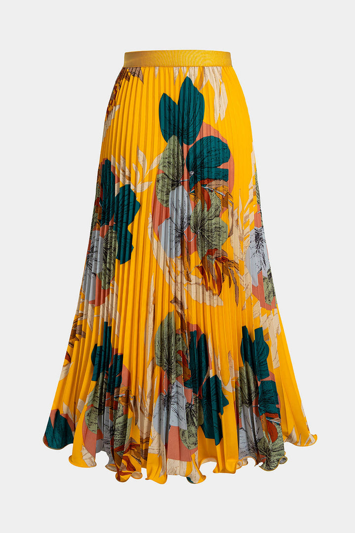 Lena | High Waist Pleated Maxi Skirt
