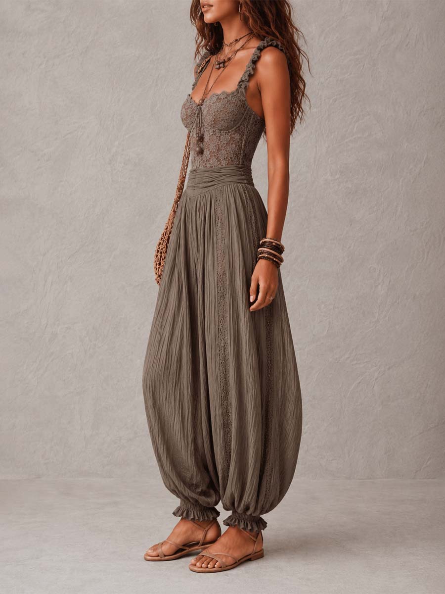 Selena | Lace Detail Harem Jumpsuit