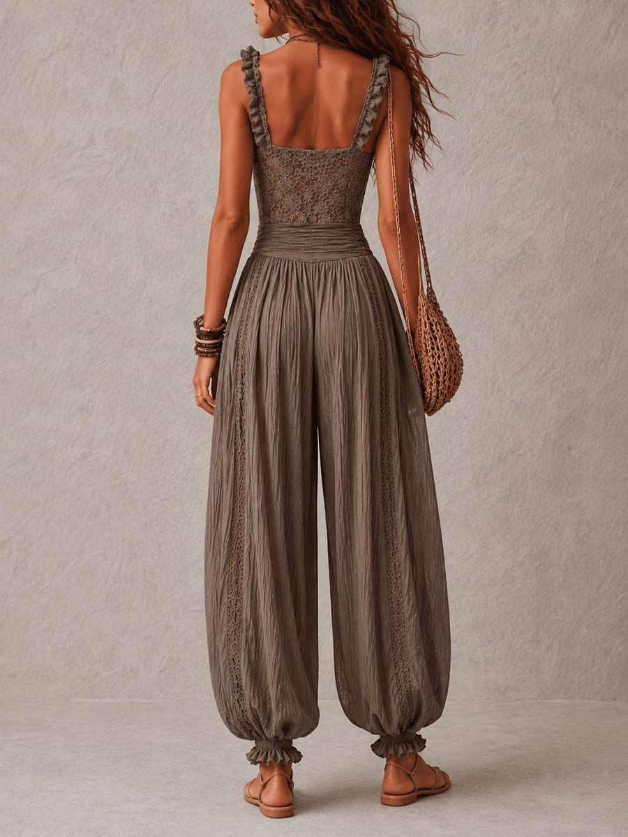 Selena | Lace Detail Harem Jumpsuit