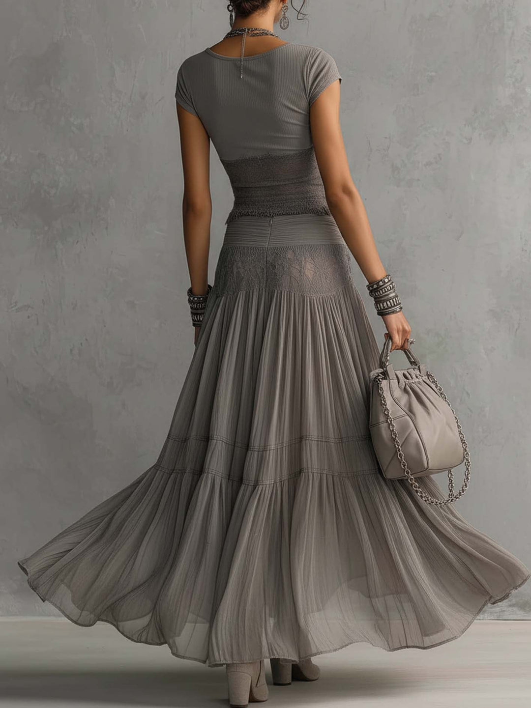 Fiona | Elegant Pleated Skirt  and Top Set