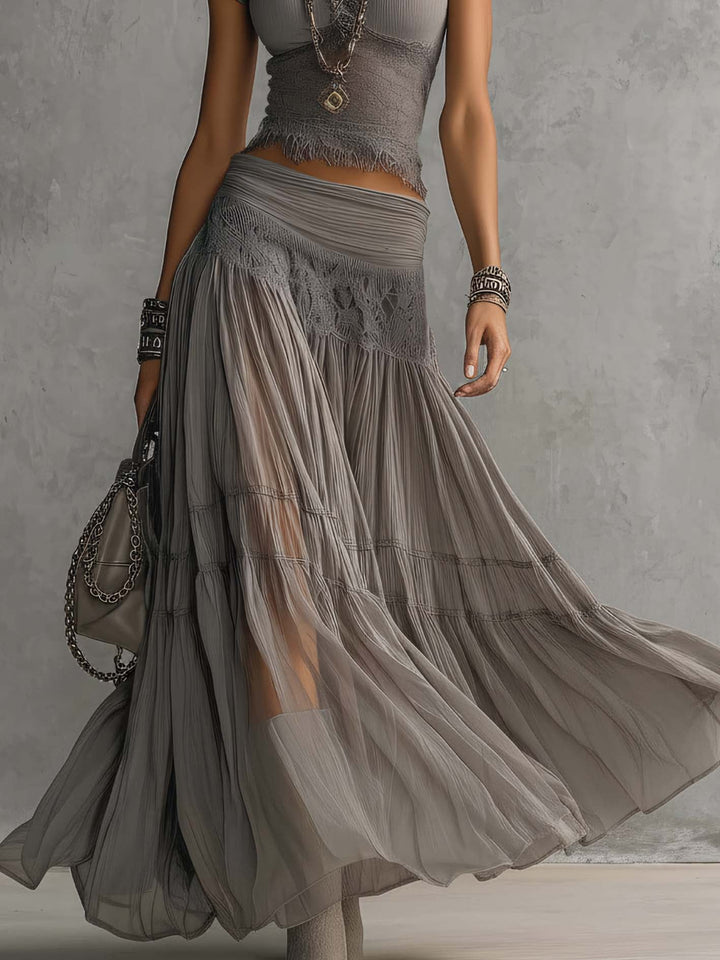 Fiona | Elegant Pleated Skirt  and Top Set