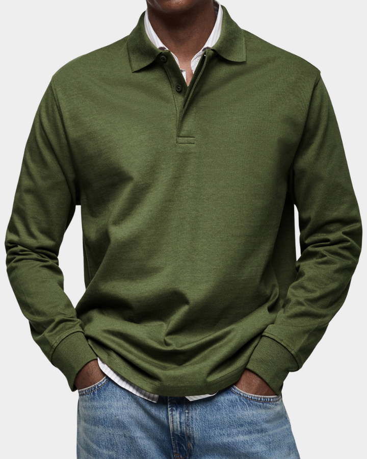 Brennan - Premium Knit Long Sleeve Polo
