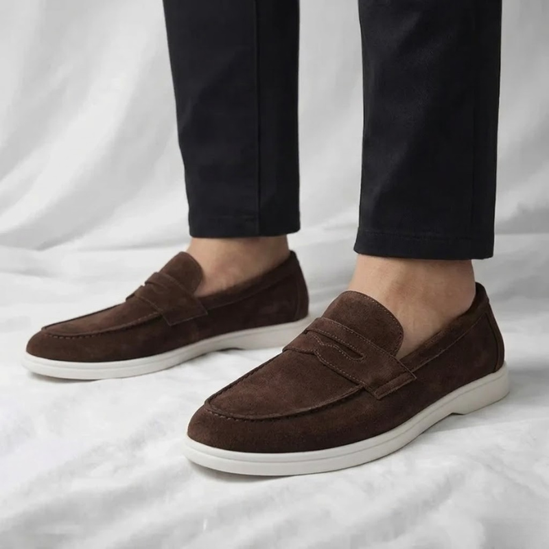 Fallon - Classic Suede Penny Loafers