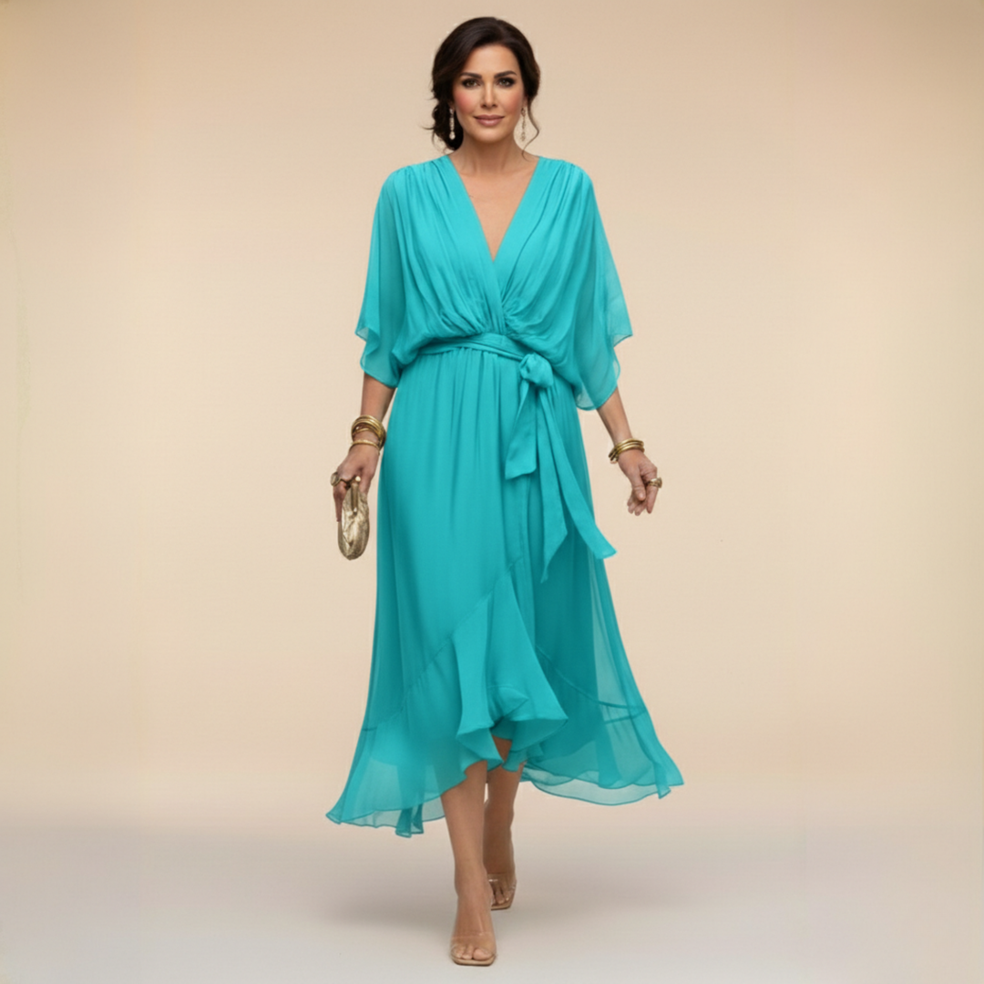 Monica | Flowing V-Neck Midi Dress
