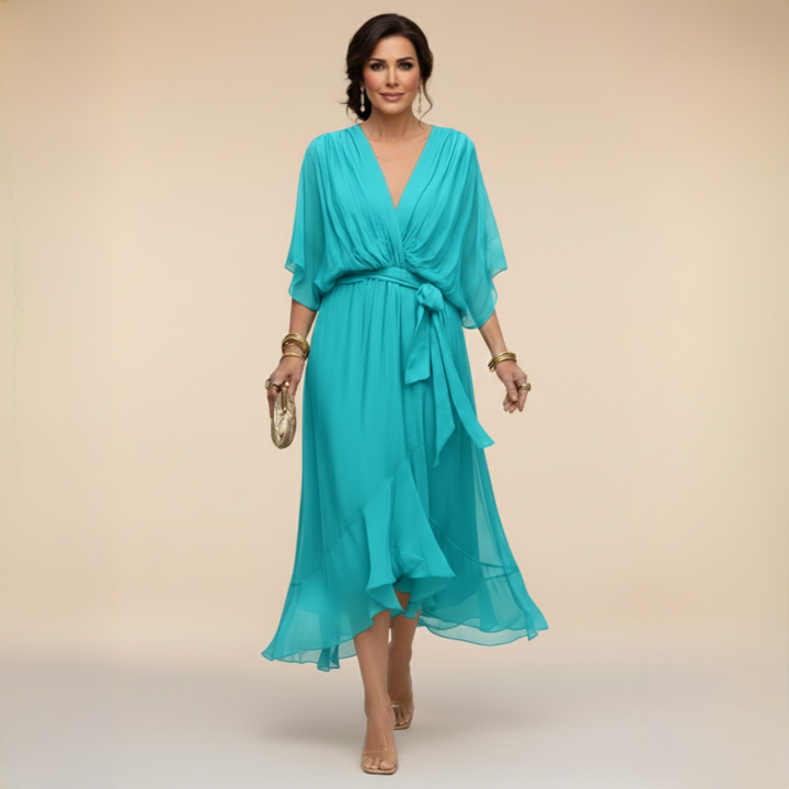 Monica | Flowing V-Neck Midi Dress
