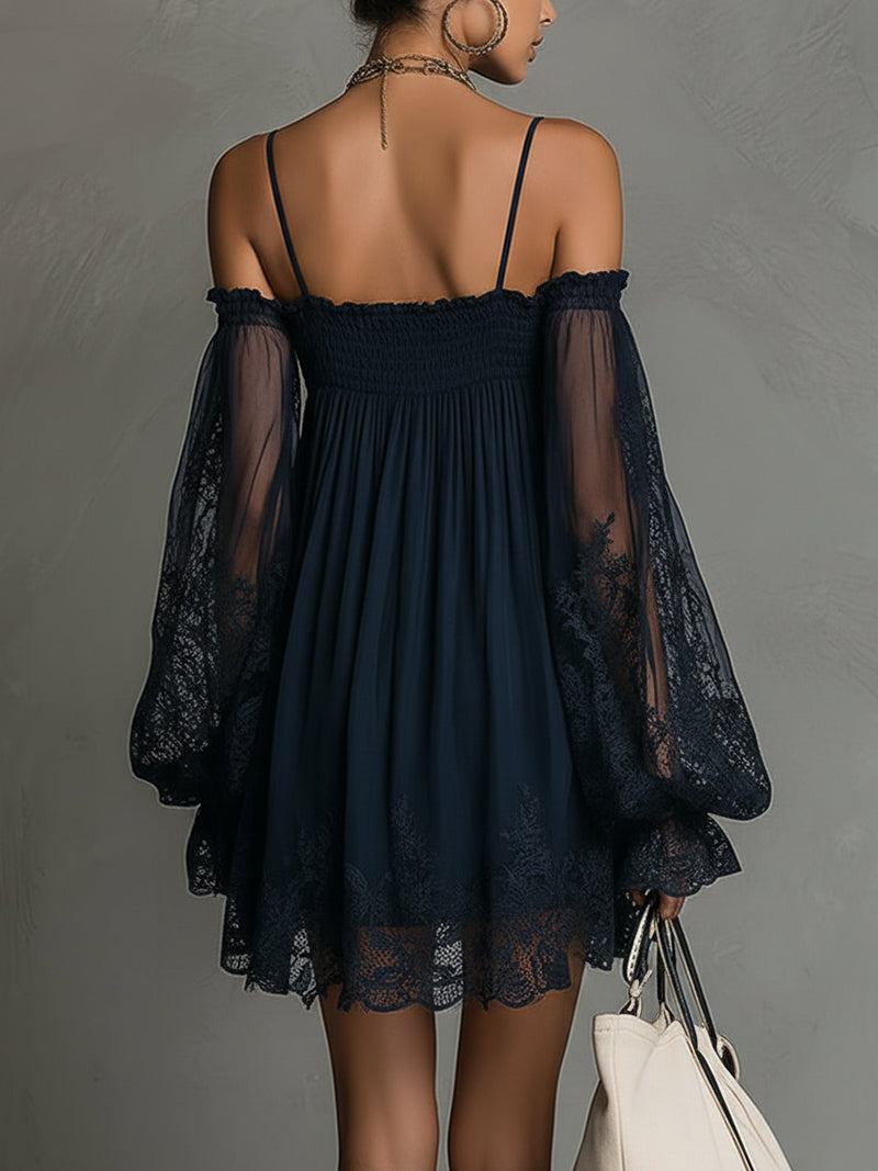 Tiara | Off-Shoulder Lace Mini Dress