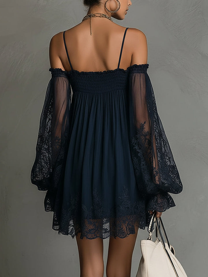 Tiara | Off-Shoulder Lace Mini Dress