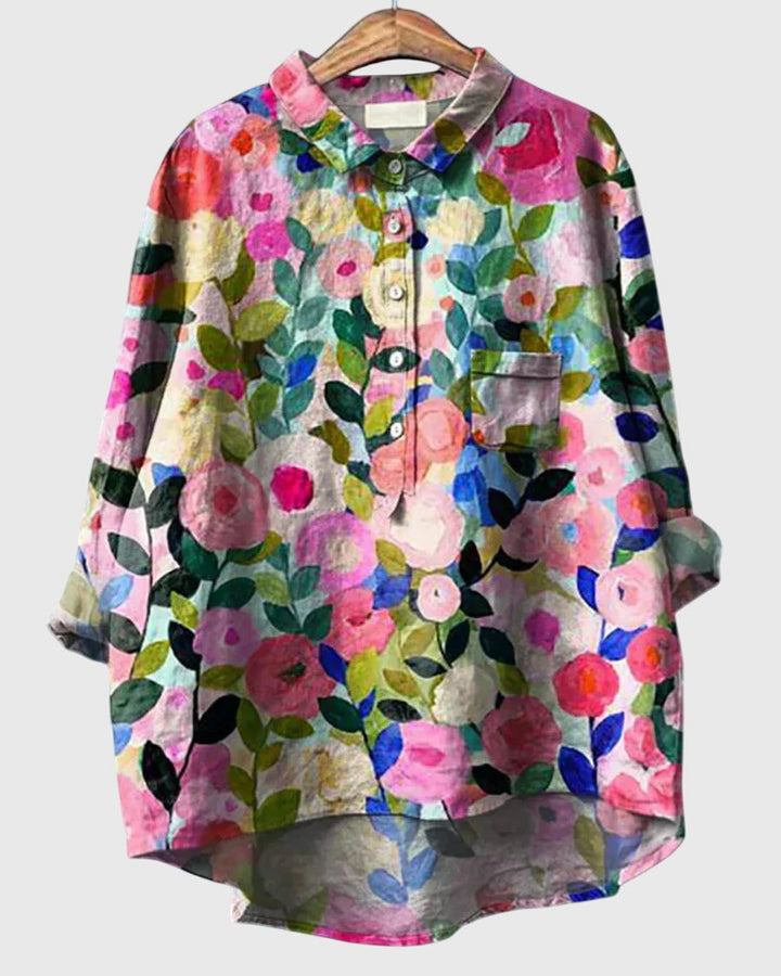 Valeria™ - Floral Print Chiffon Blouse for Everyday Wear