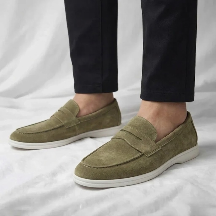 Fallon - Classic Suede Penny Loafers