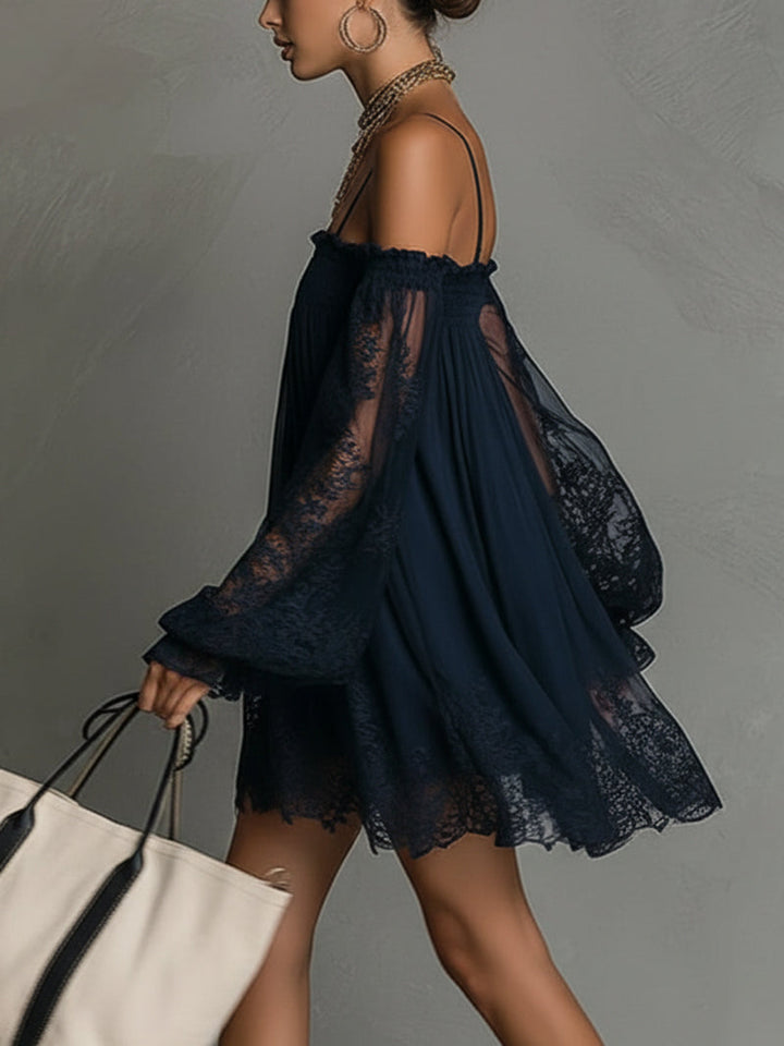 Tiara | Off-Shoulder Lace Mini Dress