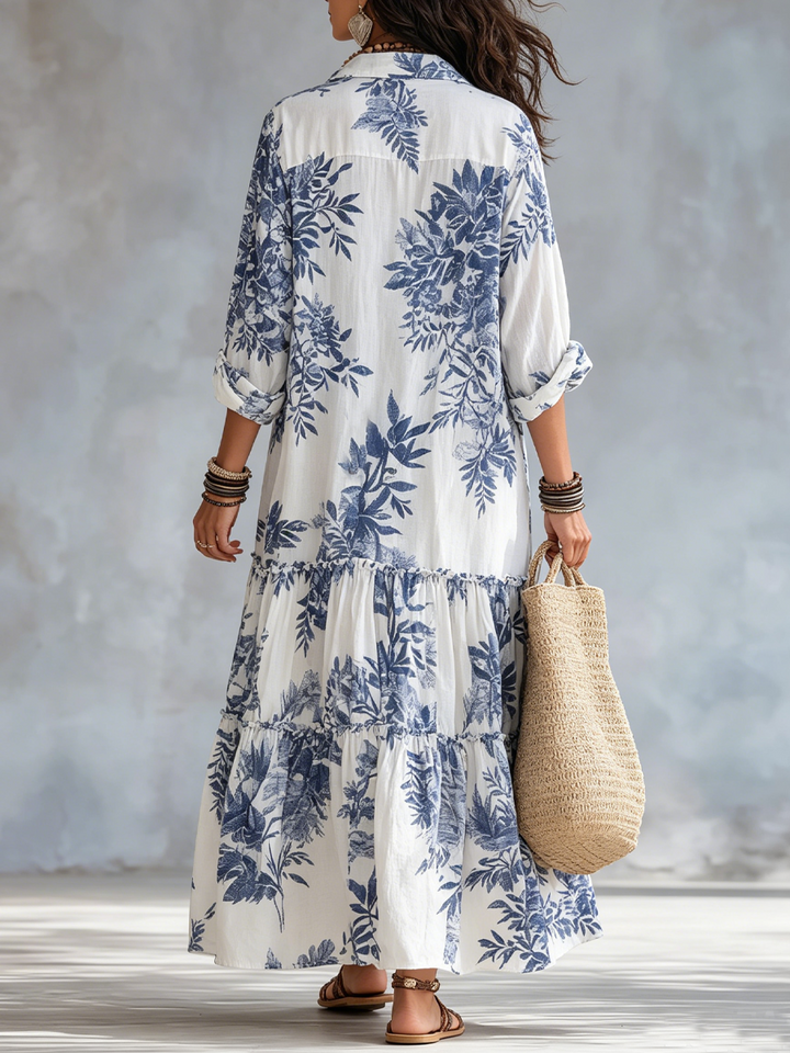 Laura | Floral Button-Front Maxi Dress