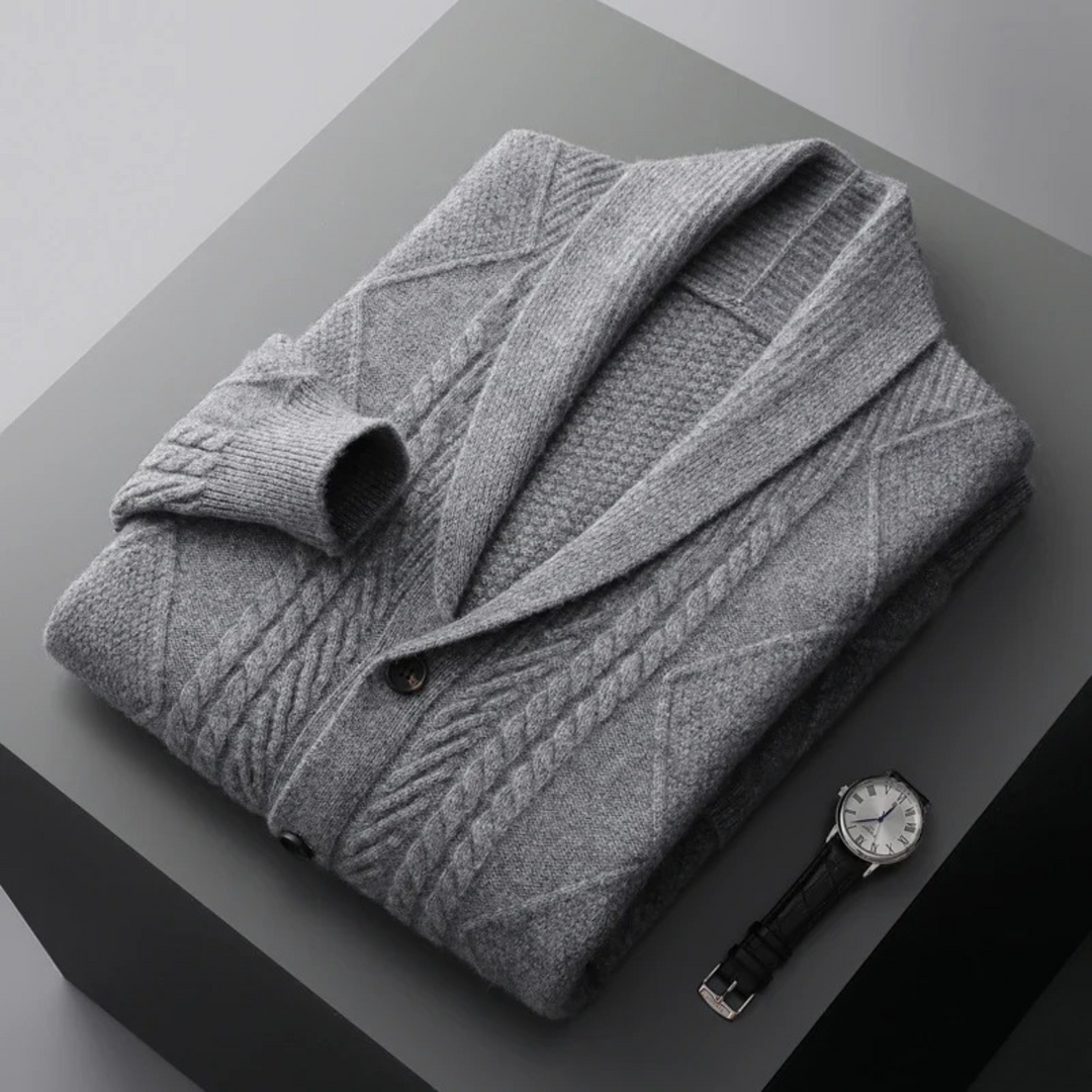 The Edinburgh Men’s Luxury Cashmere Button Cardigan