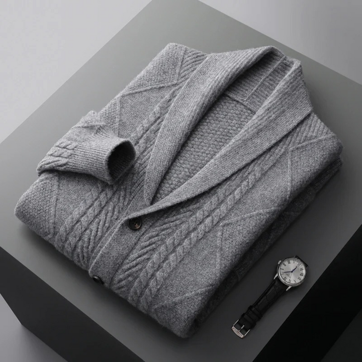 The Edinburgh Men’s Luxury Cashmere Button Cardigan