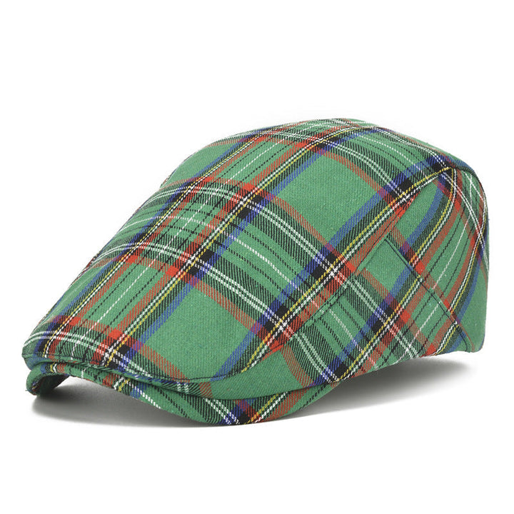Vallen - Vintage Plaid Beret Cap