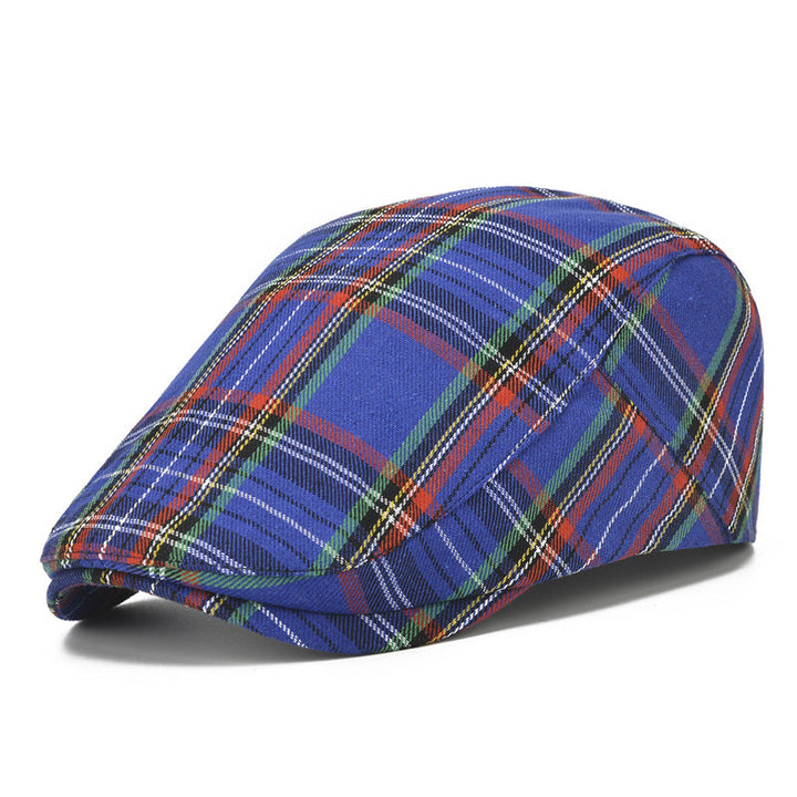 Vallen - Vintage Plaid Beret Cap
