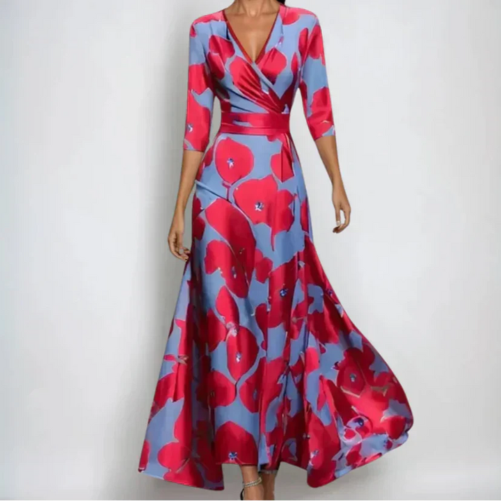 Jess | Floral Wrap Midi Dress