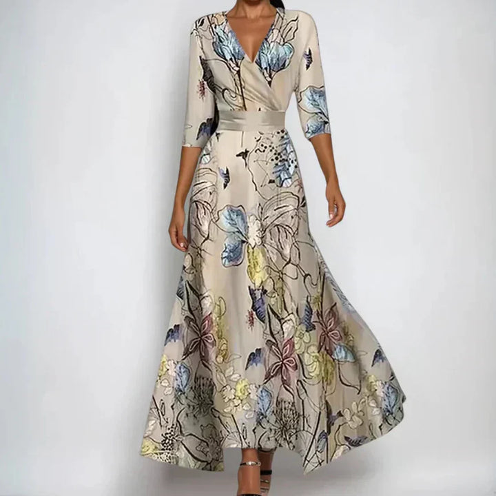 Jess | Floral Wrap Midi Dress