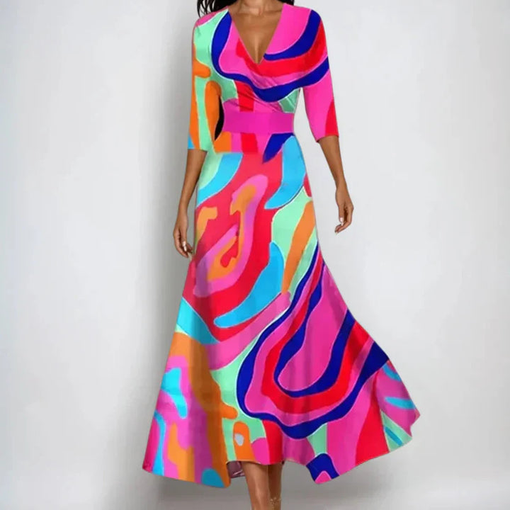 Jess | Floral Wrap Midi Dress