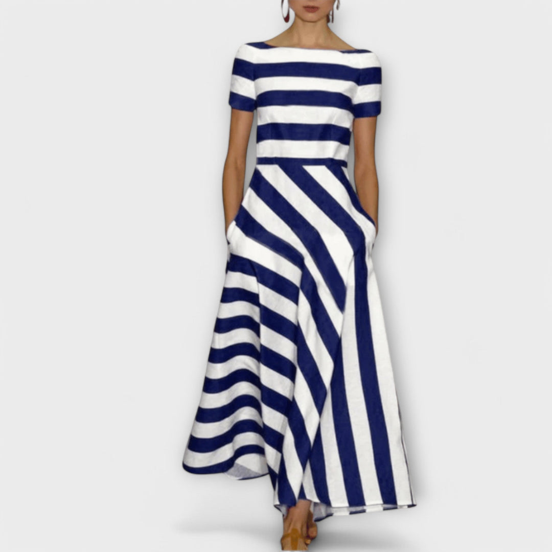 Janell - Chic Striped Maxi Dress for Any Occasion
