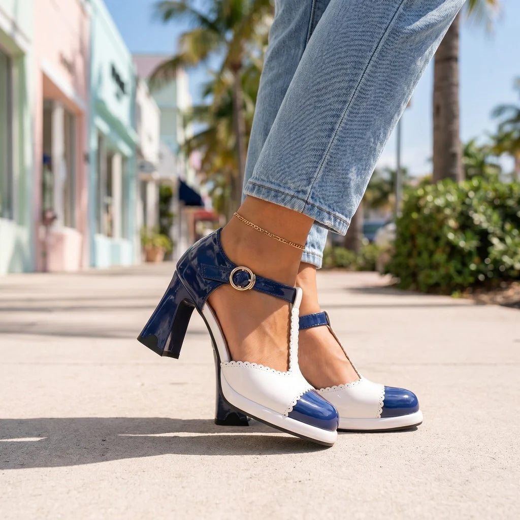 Cora T-Strap Heels