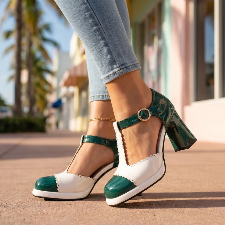 Cora T-Strap Heels