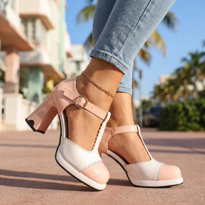 Cora T-Strap Heels