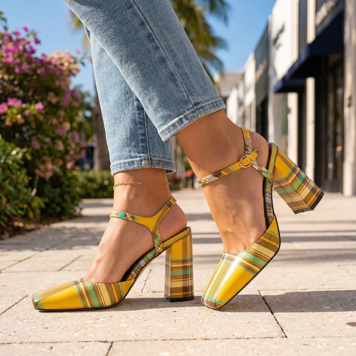 Scarlett Tartan Heels