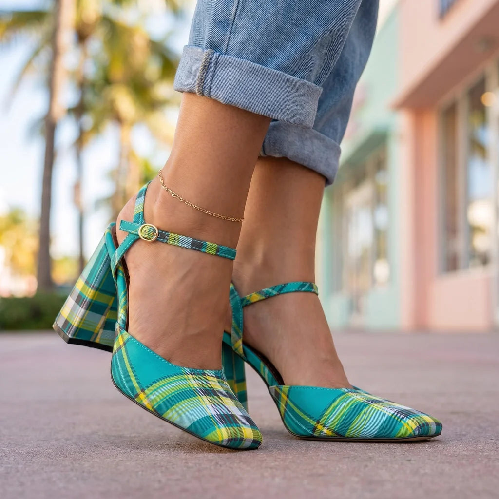Scarlett Tartan Heels