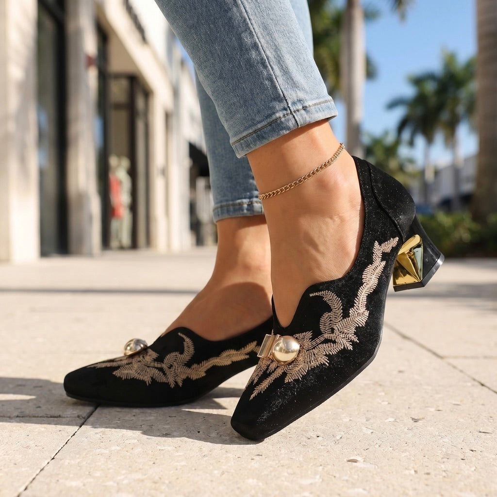 Juliana Embroidered Pumps