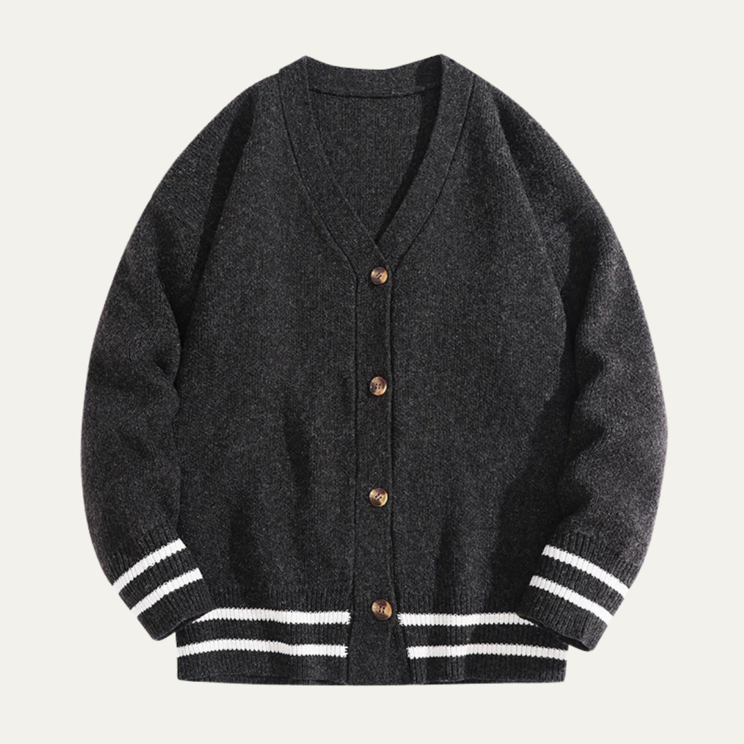 The Rosignano Men’s Casual Button Up V Neck Knit Cardigan