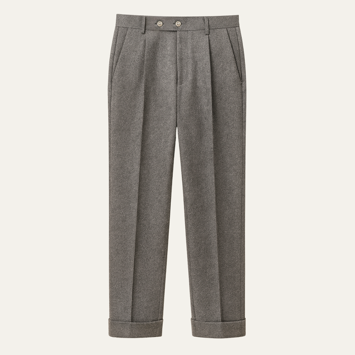 The Lakeshore Men’s High Waisted Wool Slim Fit Tailored Dress Pants