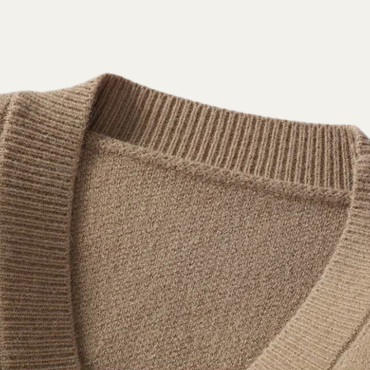 The Brexton Men’s Knitted Cardigan – Casual V Neck Button Down