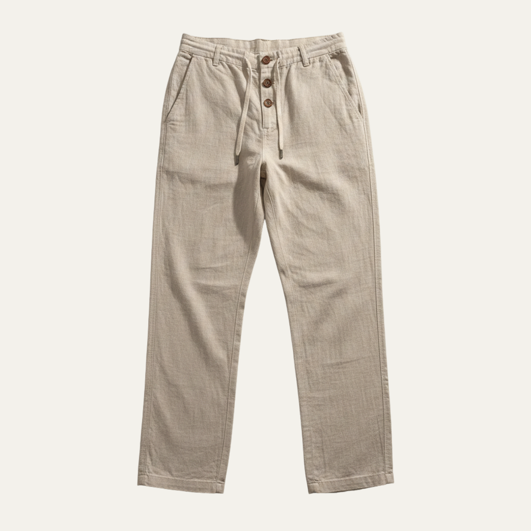 The Glenhaven Hill Men’s Breathable Straight Leg Cotton Linen Pants