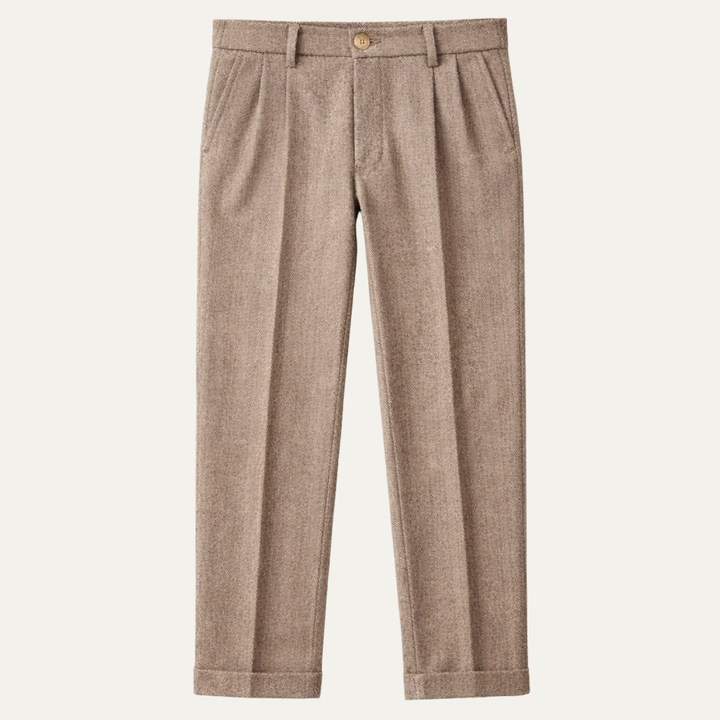 The Hawkington Men’s Vintage Wool Herringbone Straight Leg Pants