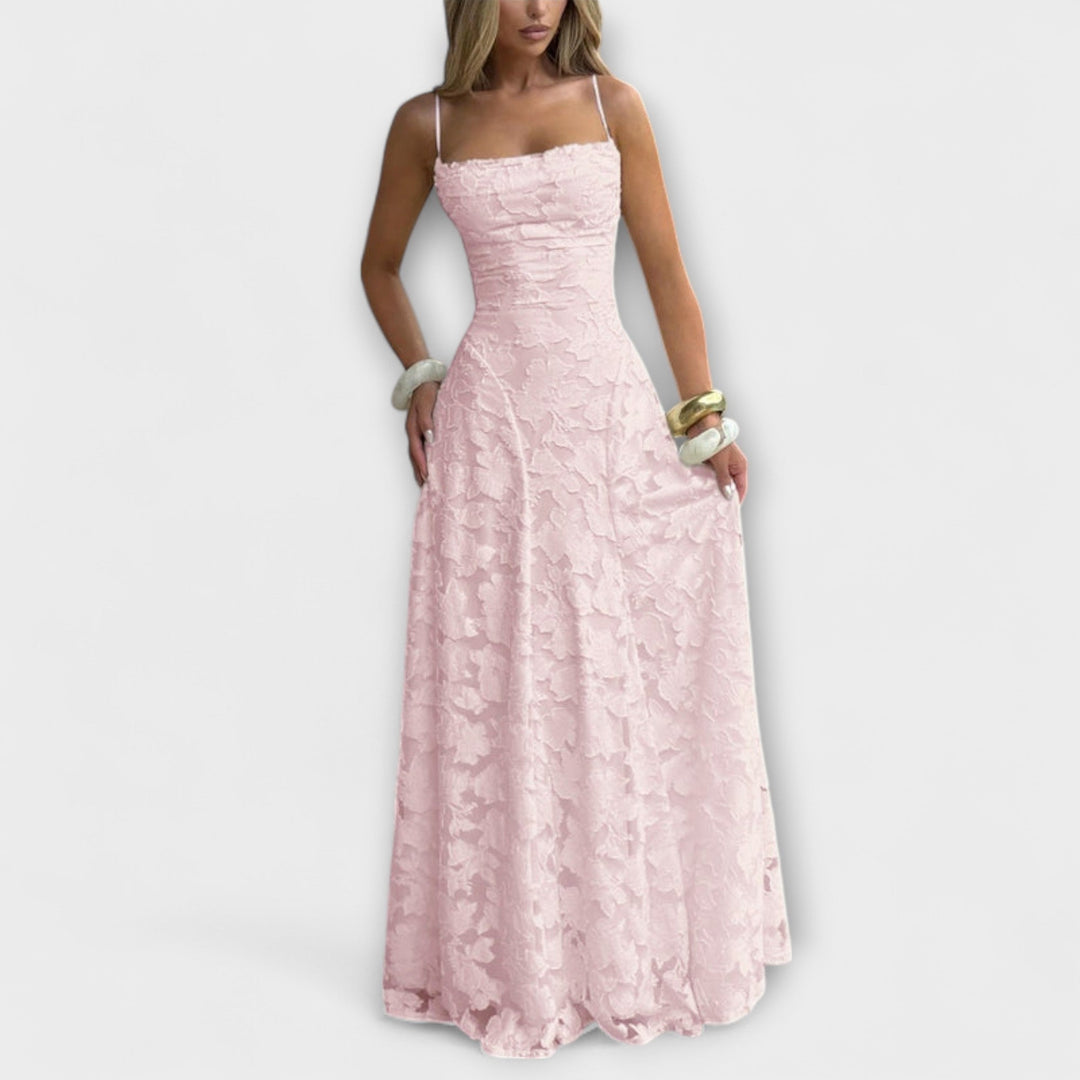Chic Jacquard Maxi Dress for Special Occasions