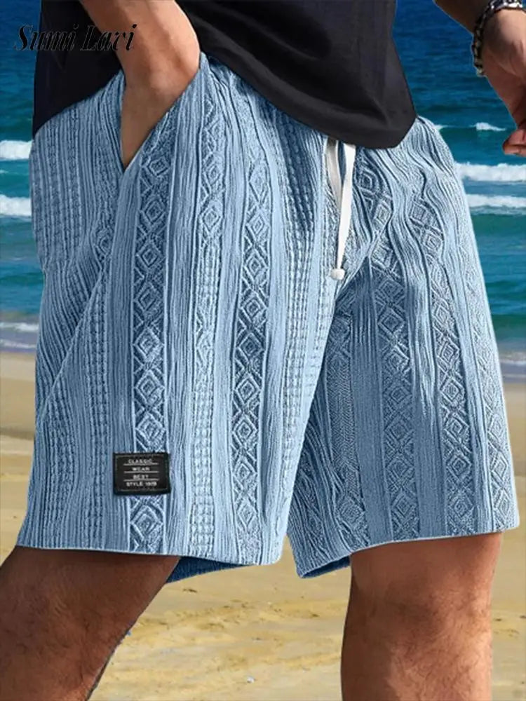 Brock - Diamond Knit Lounge Shorts | By Julian & Claire Toronto