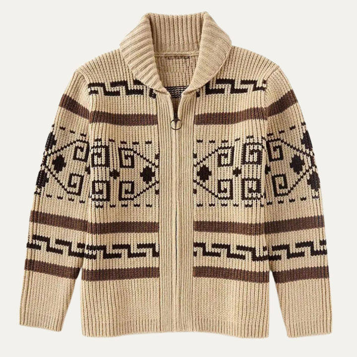 The Serravalle Men’s Button-Up Knit Cashmere Shawl Collar Cardigan