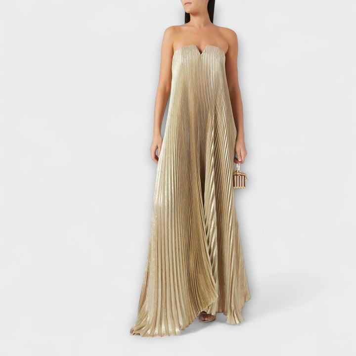 Michelle Orange Floral Maxi Dress for Special Occasions