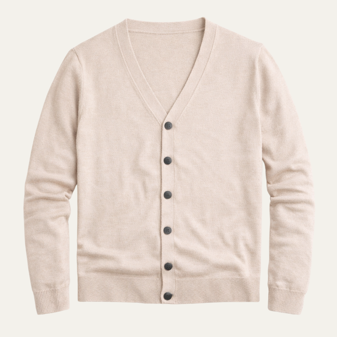 Men’s V Neck Slim Fit Knit Cardigan