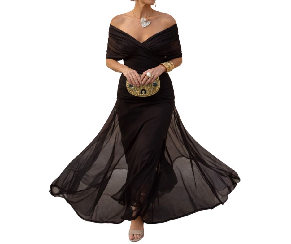 Lydia | Off-Shoulder Flowing Maxi Dress