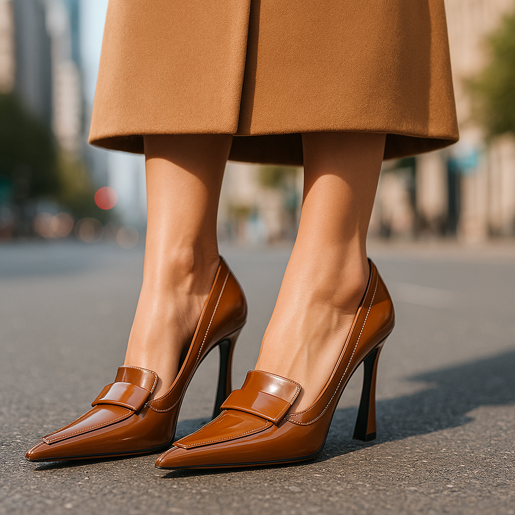 Leah | Pointed-Toe Block Heel Pumps