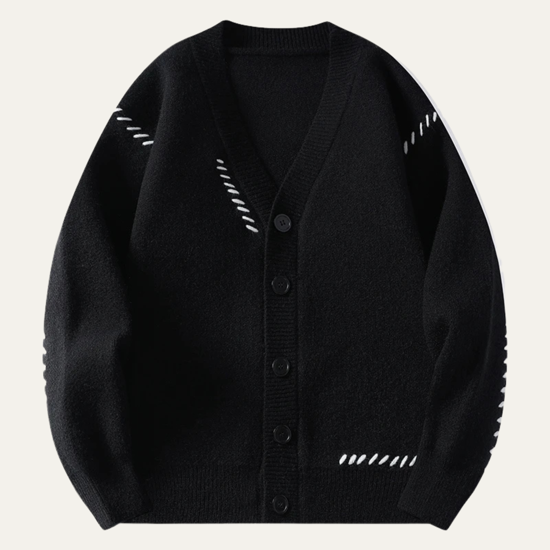 The London Men’s V Neck Button Up Knitted Winter Cardigan