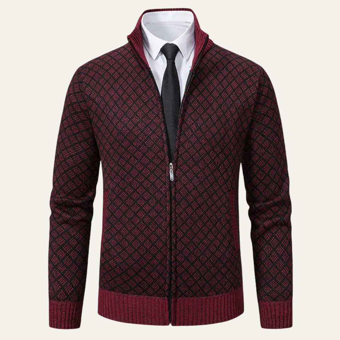 The Southbank Men’s Smart Knit Winter Zip Up Cardigan