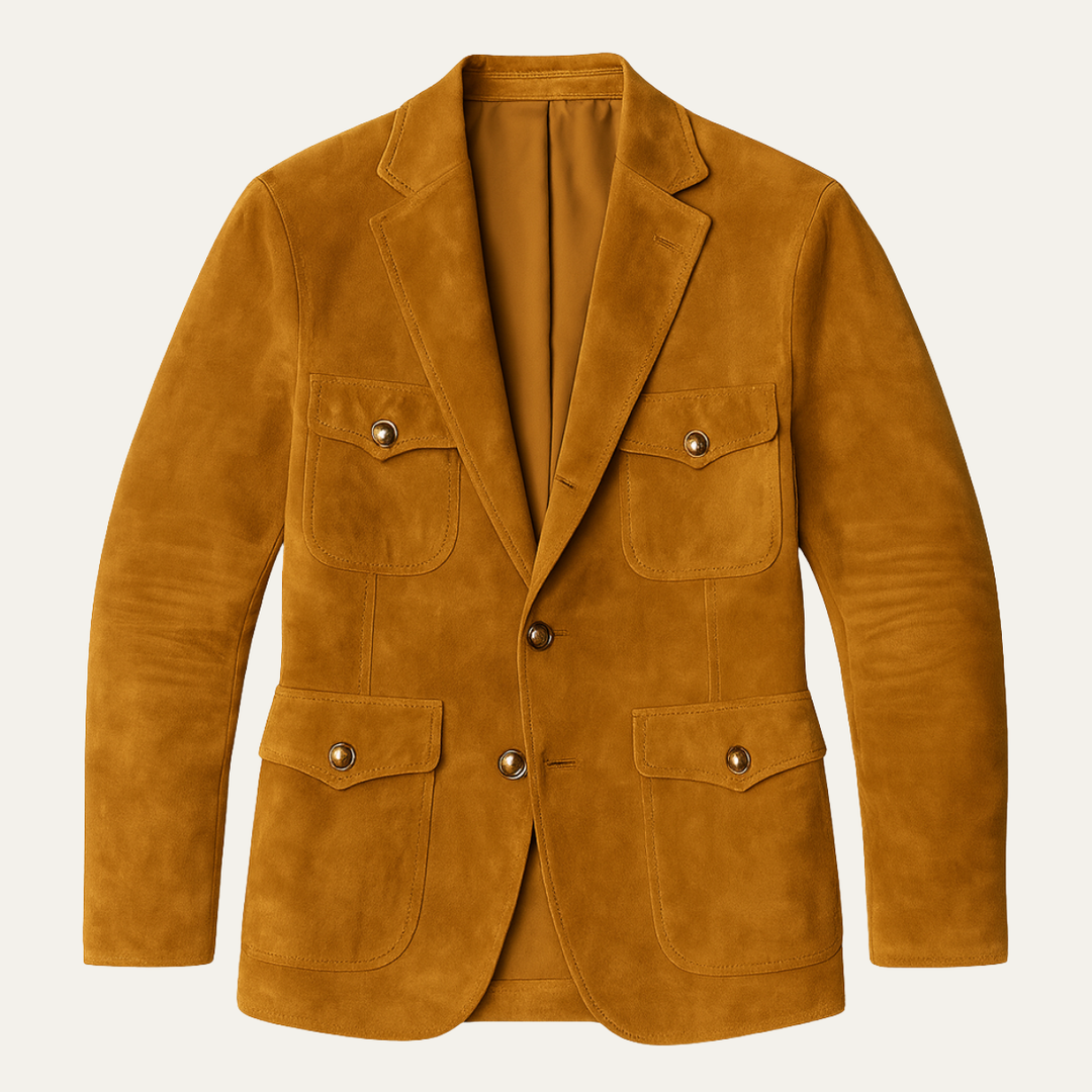 The Soverato Men’s Multi Pocket Retro Suede Look Casual Blazer