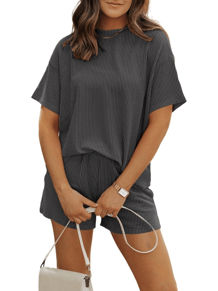 Chic Ribbed Knit Set for Effortless Style
