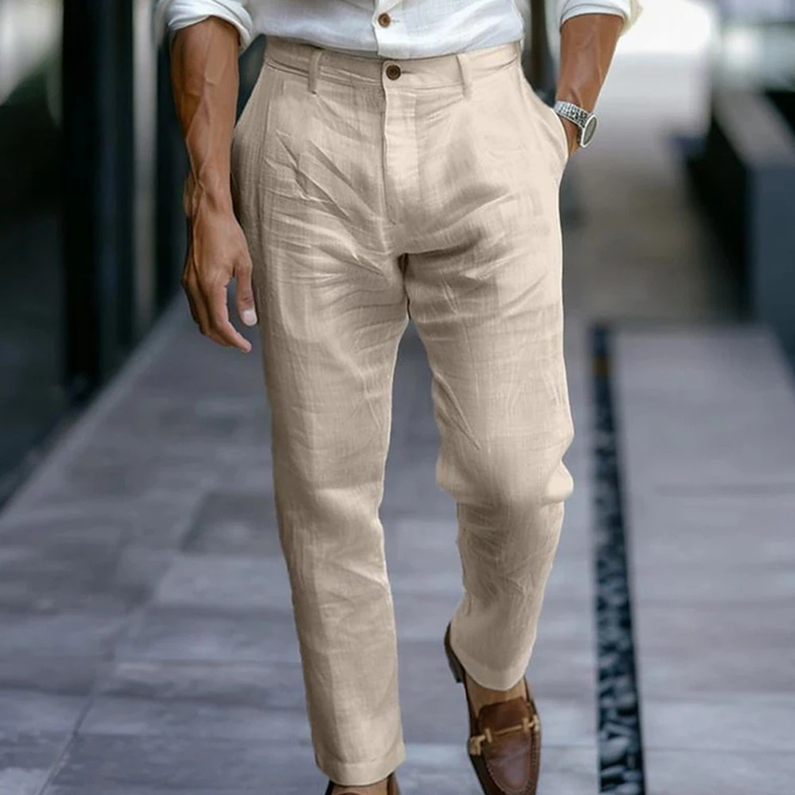 The Stonehaven Men's Ankle Length Casual Beach Pants with Pockets