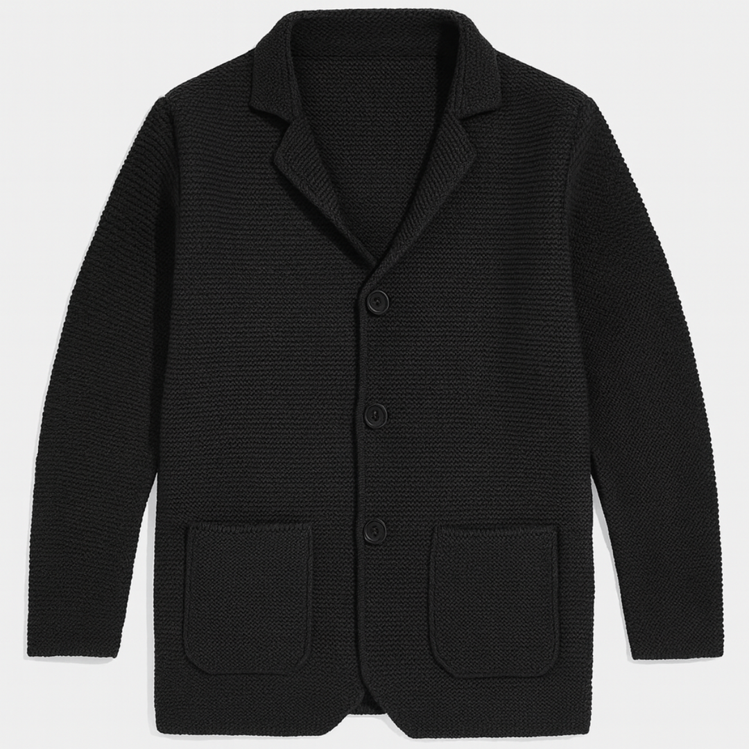 The San Marco Men’s Trendy Knitted Button Down Blazer Cardigan