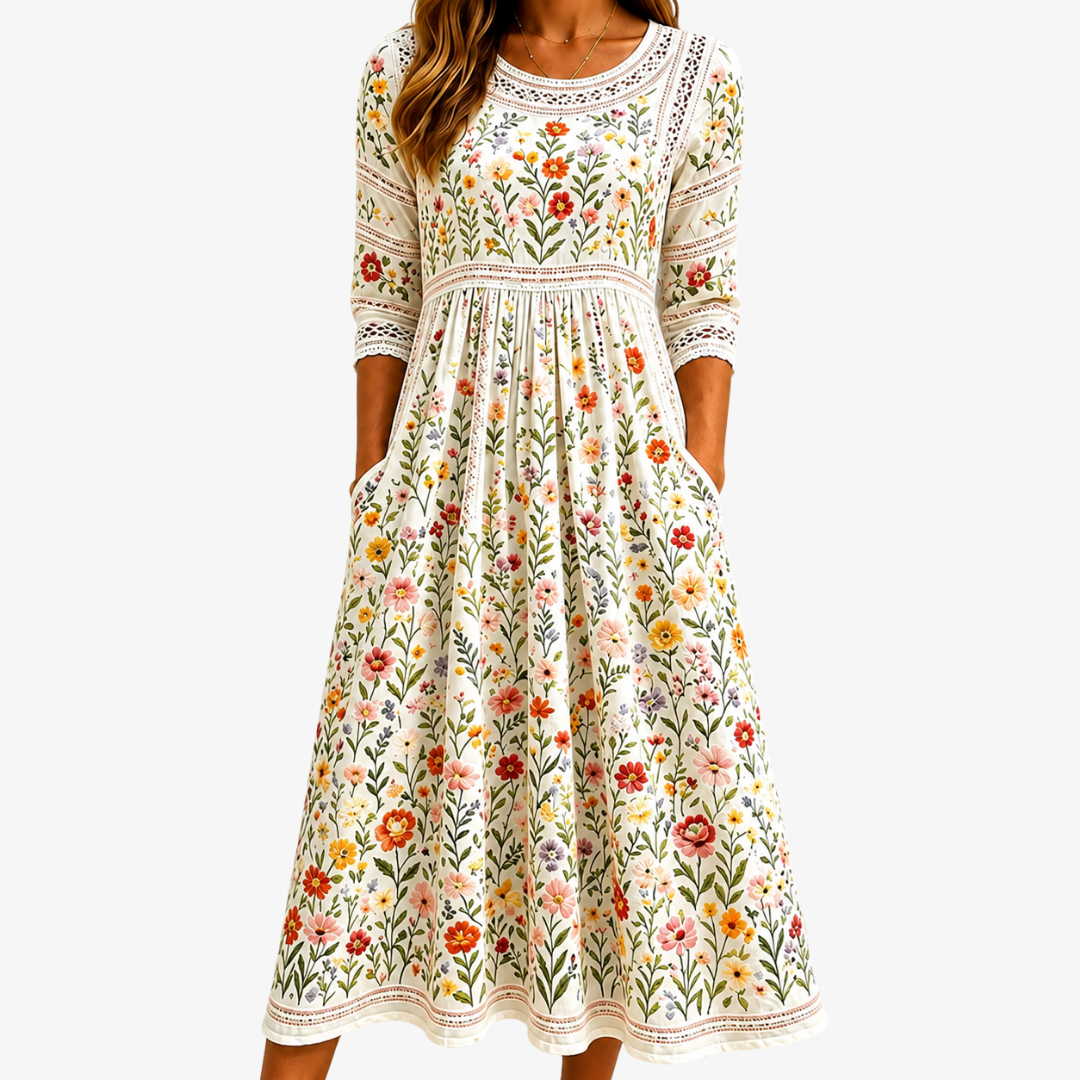 Ruby | Floral Print Midi Dress