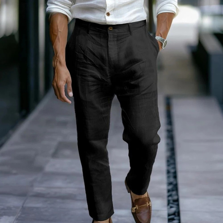 The Stonehaven Men's Ankle Length Casual Beach Pants with Pockets